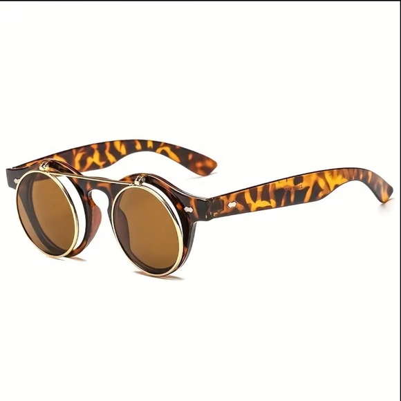 ‼️$7‼️ Round Flip Up Steampunk Gothic Double Layer Glasses, 3 Colors - Picture 7 of 10